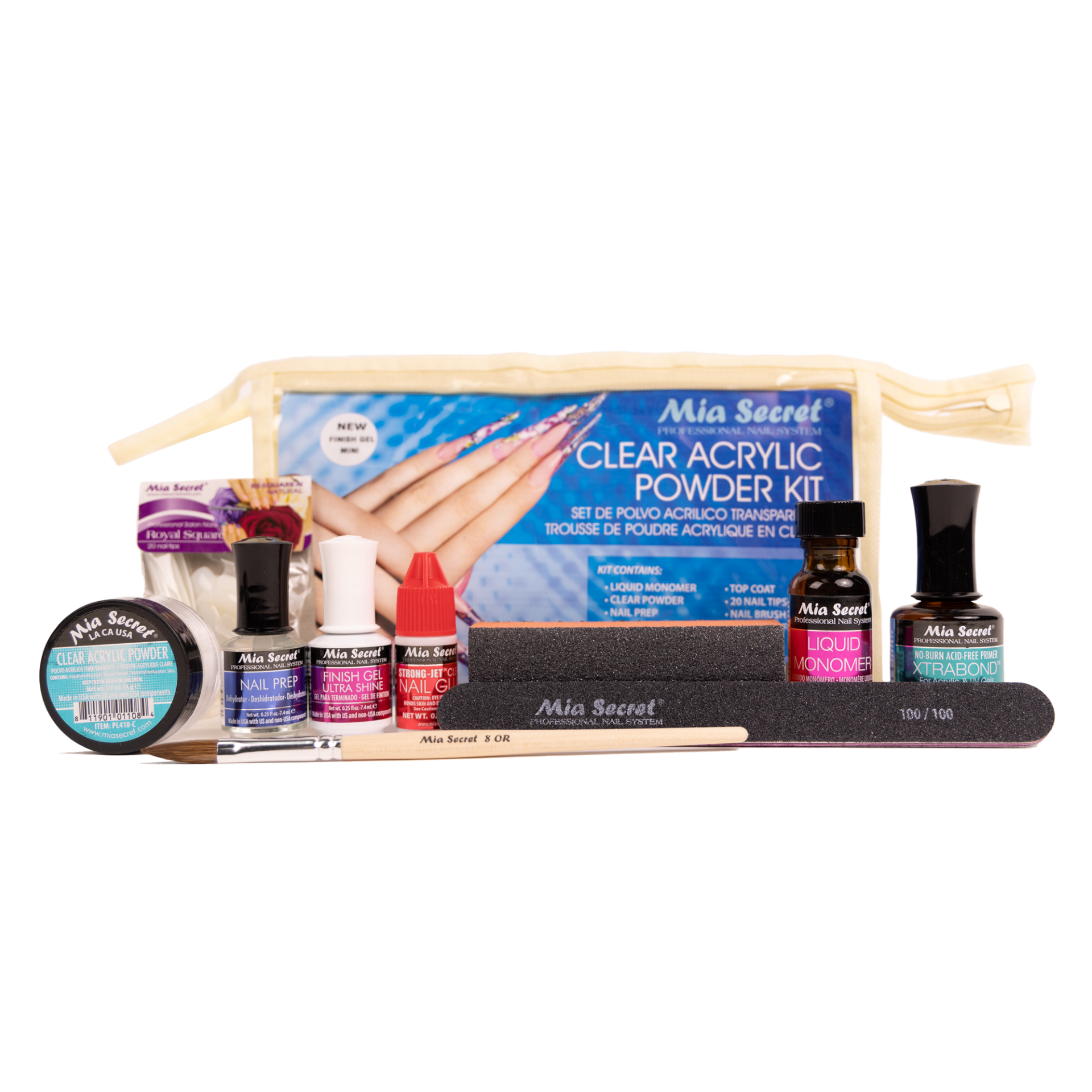 CLEAR ACRYLIC POWDER KIT