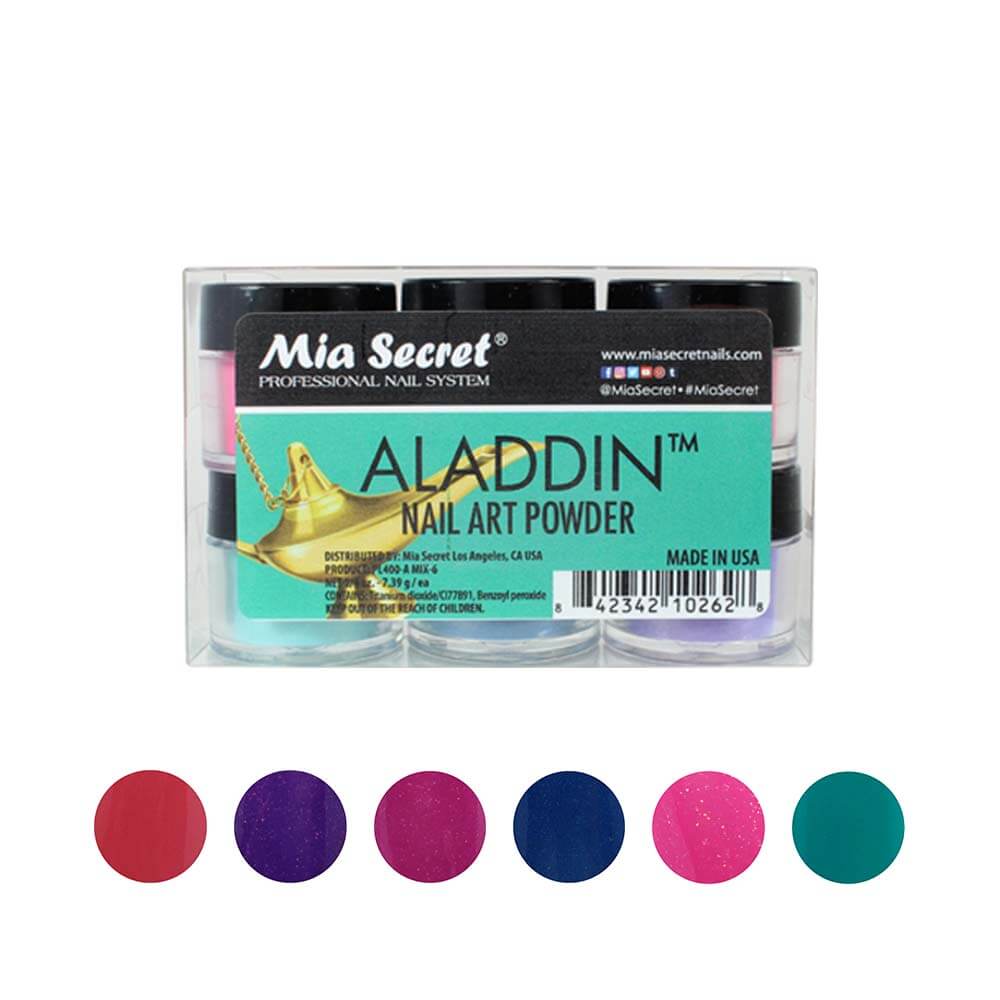 ALADDIN NAIL ART POWDER COLLECTION (6PC)