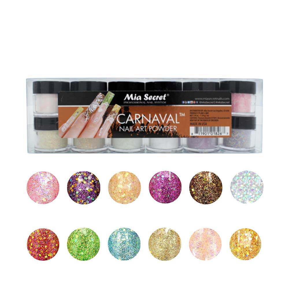 CARNAVAL NAIL ART POWDER COLLECTION (12PC)